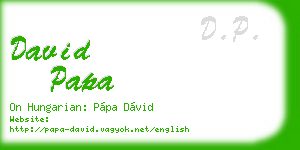 david papa business card